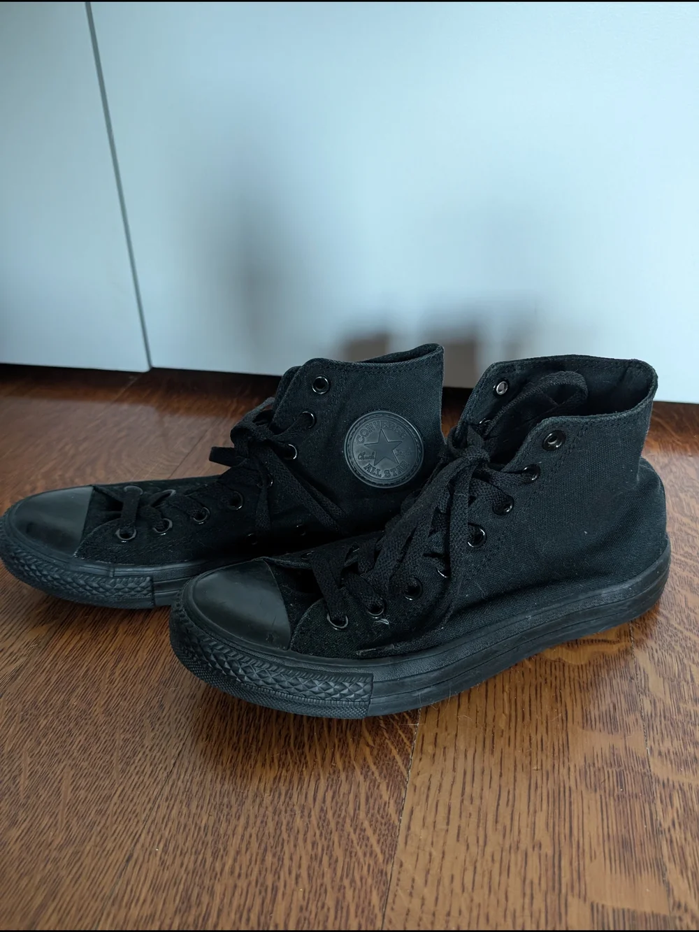 Converse All Star Chuck Taylors All Black High-Top Canvas Sneakers Women's 8.5
